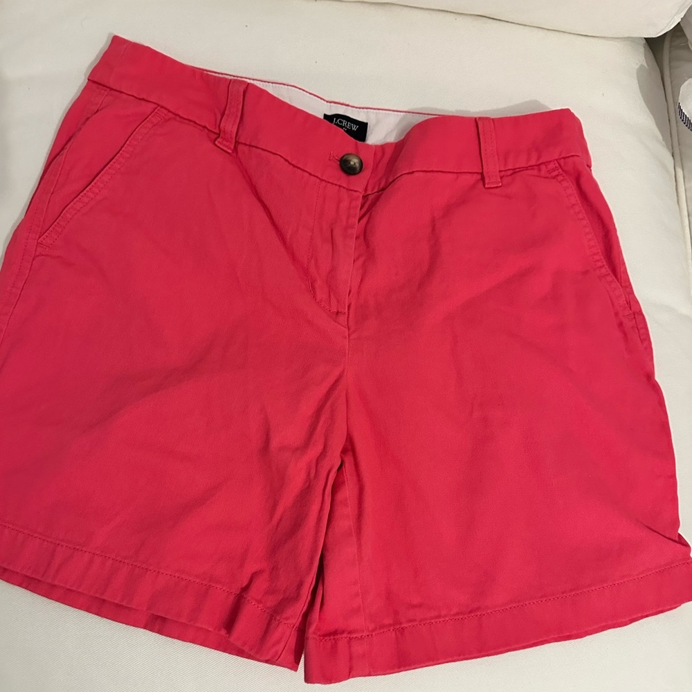 J. Crew Factory Fuschia 7” Bermuda Shorts